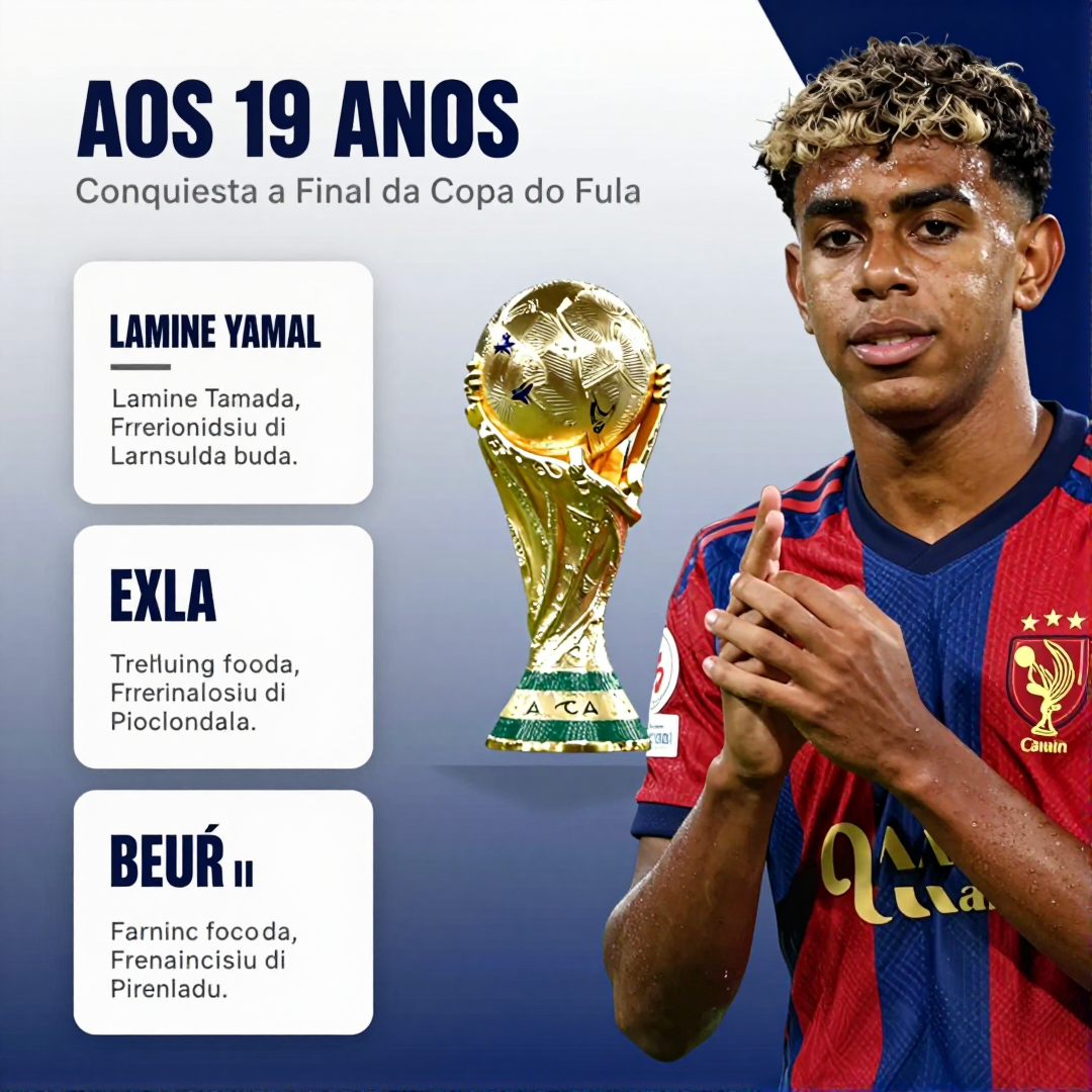 Infográfico - Aos 19 Anos, Lamine Yamal Conquista a Final da Copa do Mundo com Talento e Personalidade