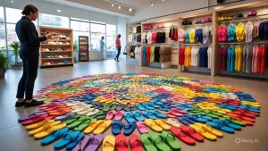 Piso feito com chinelos Havaianas começa a ser vendido