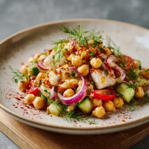 Salada de Grão-de-Bico com Bacalhau: Uma Combinação Nutritiva e Saborosa