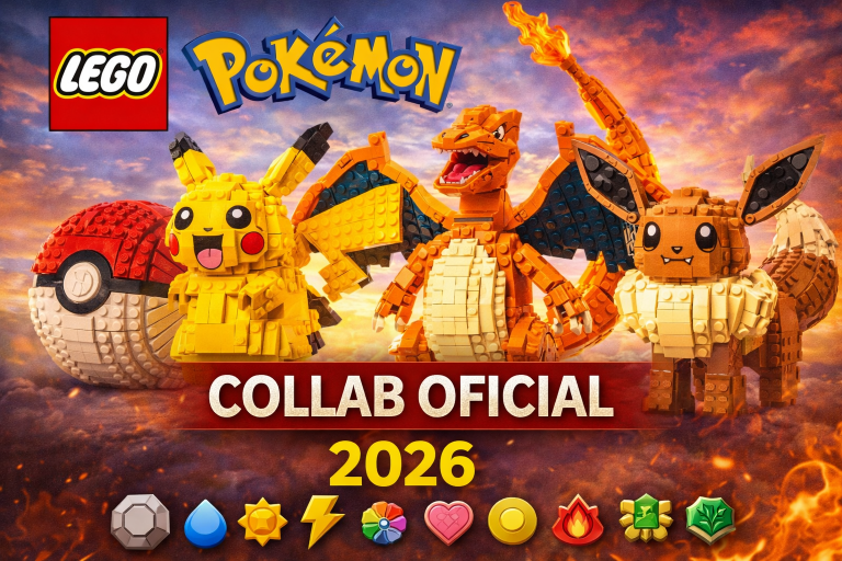 LEGO e Pokémon revelam colaboração oficial com Pikachu, Charizard e mais em 2026