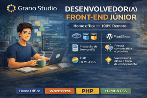 Grano Studio abre vaga home office para Desenvolvedor(a) Front-end Júnior