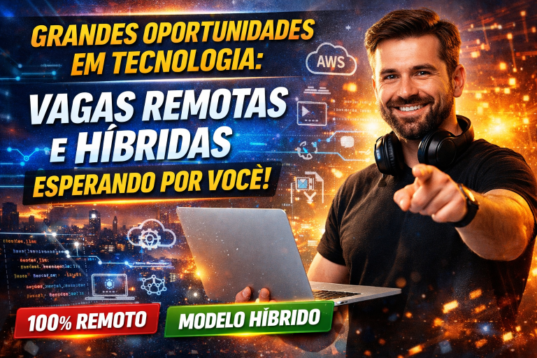 GRANDES OPORTUNIDADES EM TECNOLOGIA: VAGAS REMOTAS E HÍBRIDAS ESPERANDO POR VOCÊ!