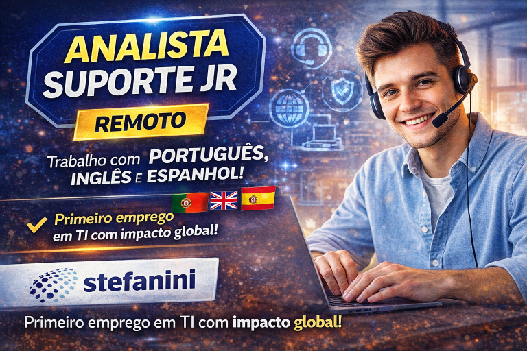 Analista de Suporte Júnior Trilingue (Remoto): Comece sua Carreira Global em TI na Stefanini