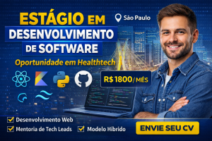 Estágio em Desenvolvimento de Software: Oportunidade em Healthtech Inovadora em São Paulo