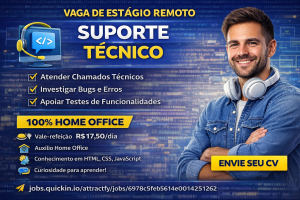 Estágio em Suporte Técnico: Oportunidade Remota para Quem Quer Entrar no Mundo dos Produtos Digitais