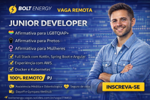 Junior Developer Full Stack na Bolt Energy: Tecnologia, Cloud e Diversidade em Foco