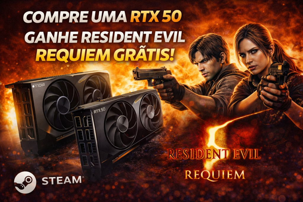 NVIDIA SURPREENDE GAMERS AO OFERECER NOVO RESIDENT EVIL NA COMPRA DE RTX 50