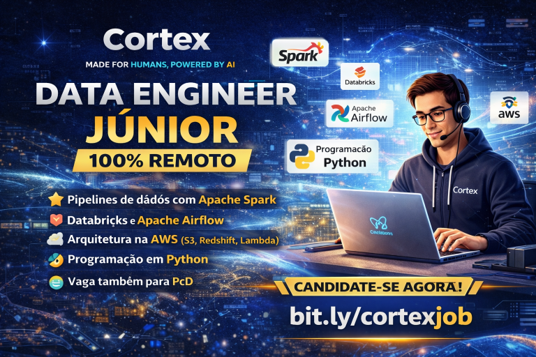 Data Engineer Júnior 100% Remoto na Cortex | Engenharia de Dados com Spark, Databricks, Airflow e AWS em Ambiente de Alta Escala