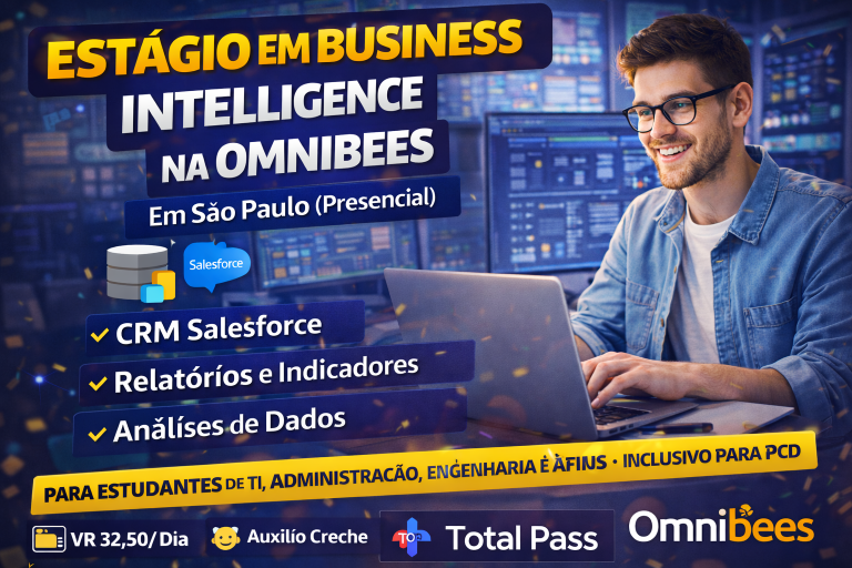 Estágio em Business Intelligence na Omnibees: Oportunidade Presencial em São Paulo para Atuar com Dados, CRM e Performance no Setor de Hotelaria