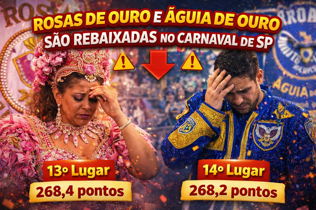 Rosas de Ouro e Águia de Ouro São Rebaixadas no Carnaval 2026 de São Paulo: Da Glória ao Grupo de Acesso em Uma das Apurações Mais Impactantes dos Últimos Anos