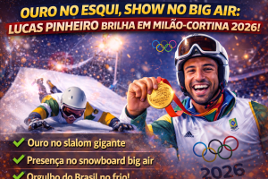 Ouro no Esqui, Show no Big Air: Lucas Pinheiro Brilha em Milão-Cortina 2026 e Encanta ao Descer “de Peixinho” em Livigno