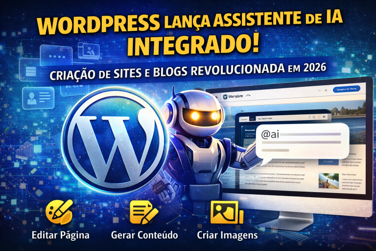 WORDPRESS LANÇA ASSISTENTE DE IA INTEGRADO AO EDITOR E PROMETE REVOLUCIONAR A CRIAÇÃO DE SITES E BLOGS EM 2026