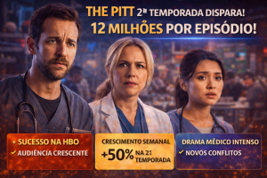 The Pitt Dispara na HBO: 2ª Temporada Alcança 12 Milhões por Episódio e Registra Crescimento Semanal de 50%