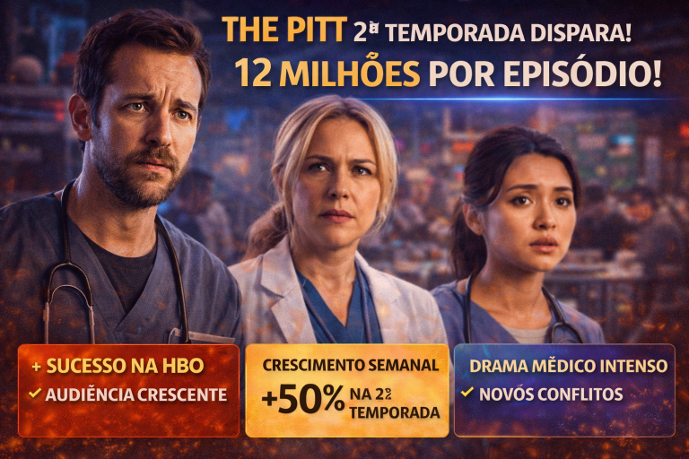 The Pitt Dispara na HBO: 2ª Temporada Alcança 12 Milhões por Episódio e Registra Crescimento Semanal de 50%