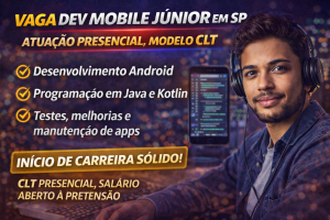 Vaga Dev Mobile Júnior em SP: Atuação Presencial, CLT e Crescimento Técnico na Shark IT