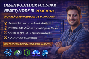 DESENVOLVEDOR FULLSTACK REACT/NODE JR NA LIGHTHOUSE: INOVAÇÃO, MVP ROBUSTO E IA APLICADA EM UMA PLATAFORMA DIGITAL DE ALTO IMPACTO