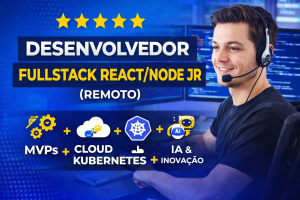 DESENVOLVEDOR FULLSTACK REACT/NODE JR (REMOTO): OPORTUNIDADE PARA CONSTRUIR MVPs, INOVAR COM IA E CRESCER EM CLOUD, KUBERNETES E ARQUITETURA MODERNA