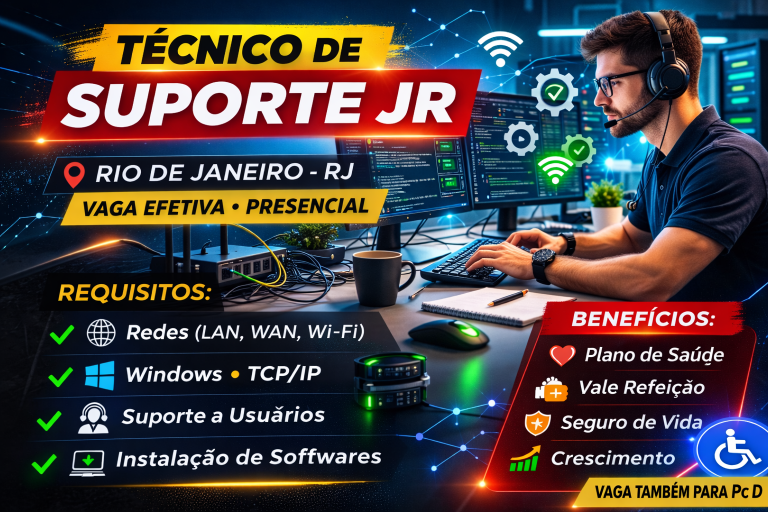 Técnico de Suporte Jr na Globalweb: Atue Presencialmente no Rio de Janeiro e Impacte Milhares de Usuários com Tecnologia Robusta e Escalável