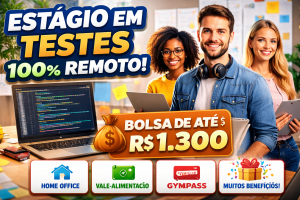 Estágio em Testes 100% Remoto: oportunidade na AZ Tecnologia em Gestão com bolsa de até R$ 1.363