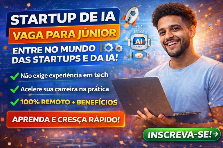 Startup de IA abre vaga full-time para perfil júnior e promete crescimento acelerado