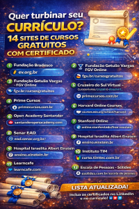 Quer turbinar seu currículo? 14 sites de cursos gratuitos com certificado (atualizado)