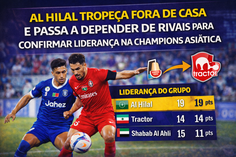 Al Hilal tropeça fora de casa e passa a depender de rivais para confirmar liderança na Champions Asiática