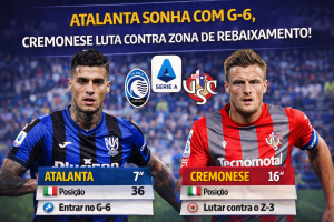 ATALANTA BUSCA G-6, CREMONESE LUTA PARA FUGIR DO Z-3 E DUELO PROMETE TENSÃO TOTAL NA SERIE A