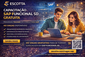 Capacitação SAP Funcional SD Gratuita na Escotta: Programa Trainee Promete Acelerar Carreiras em Tecnologia