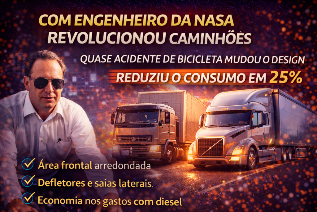 Do Susto na Bicicleta à Revolução no Transporte: Como um Engenheiro da NASA Transformou a Aerodinâmica dos Caminhões e Reduziu o Consumo de Combustível