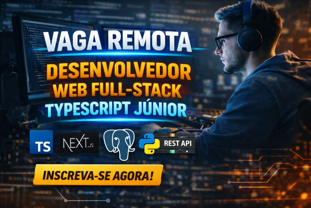 Vaga de Desenvolvedor Web Full-Stack TypeScript Júnior no Mercado de Tecnologia Remoto