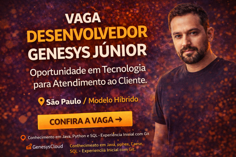 Desenvolvedor Genesys Júnior: Oportunidade em Tecnologia de Atendimento ao Cliente com Integração de APIs, URAs e Automação de Contact Center