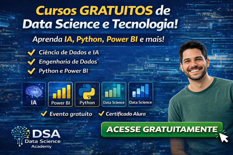 Cursos Gratuitos de Data Science, Inteligência Artificial e Python: aprenda análise de dados e tecnologia com a Data Science Academy