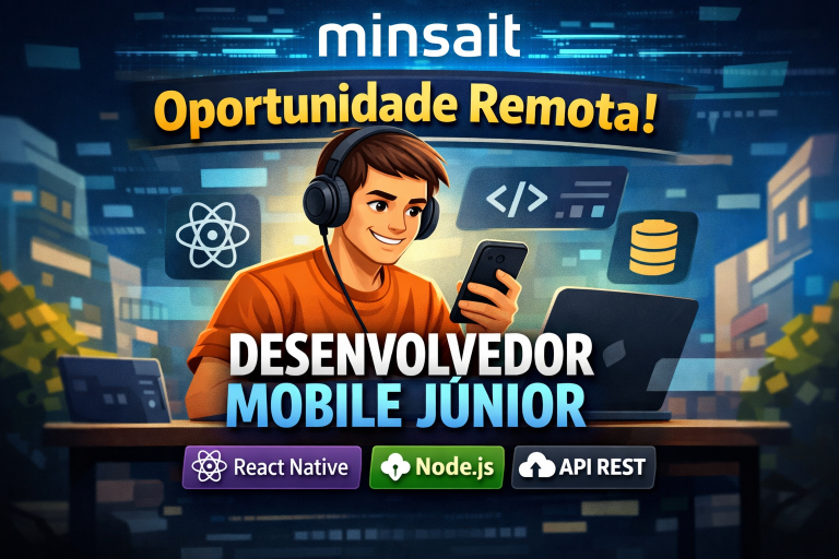Desenvolvedor Mobile Júnior na Minsait: Oportunidade Remota para Trabalhar com React Native, APIs e Desenvolvimento de Aplicações Mobile