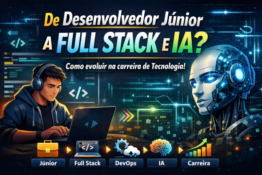 COMO CONQUISTAR SUA PRIMEIRA VAGA COMO DESENVOLVEDOR JÚNIOR E EVOLUIR PARA FULL STACK, IA E SISTEMAS COMPLEXOS NO MERCADO DE TECNOLOGIA