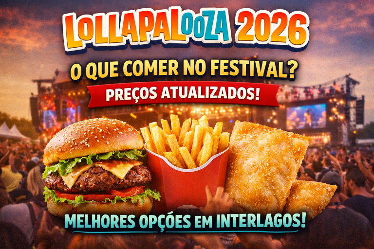 LOLLAPALOOZA 2026: O QUE COMER NO FESTIVAL, PREÇOS ATUALIZADOS E MELHORES OPÇÕES EM INTERLAGOS