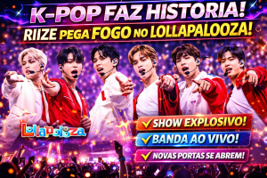 K-POP DOMINA O LOLLAPALOOZA: RIIZE ENTREGA SHOW EXPLOSIVO, BANDA AO VIVO IMPRESSIONA E MARCA NOVA ERA NO FESTIVAL