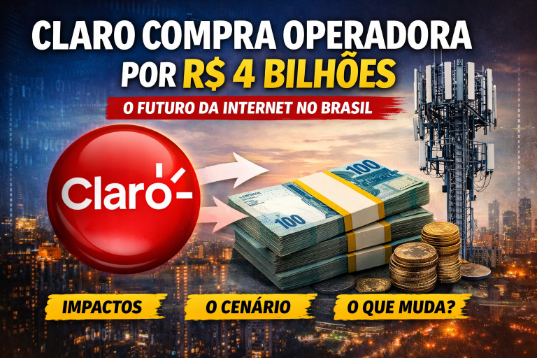 CLARO COMPRA OPERADORA POR R$ 4 BILHÕES E REDEFINE O MERCADO DE INTERNET NO BRASIL: IMPACTOS, OPORTUNIDADES E O FUTURO DA CONECTIVIDADE