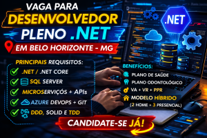 DESENVOLVEDOR PLENO .NET EM BELO HORIZONTE: REQUISITOS, TECNOLOGIAS E COMO SE DESTACAR NA VAGA DA DROGARIA ARAÚJO