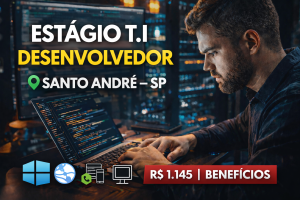 ESTÁGIO T.I DESENVOLVEDOR EM SANTO ANDRÉ: OPORTUNIDADE NO GRUPO AMP COM FOCO EM INFRAESTRUTURA, SUPORTE E ACTIVE DIRECTORY