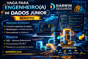 ENGENHEIRO DE DADOS JÚNIOR REMOTO NA DARWIN SEGUROS: REQUISITOS, TECNOLOGIAS E COMO SE DESTACAR NA VAGA DE DATA ENGINEERING