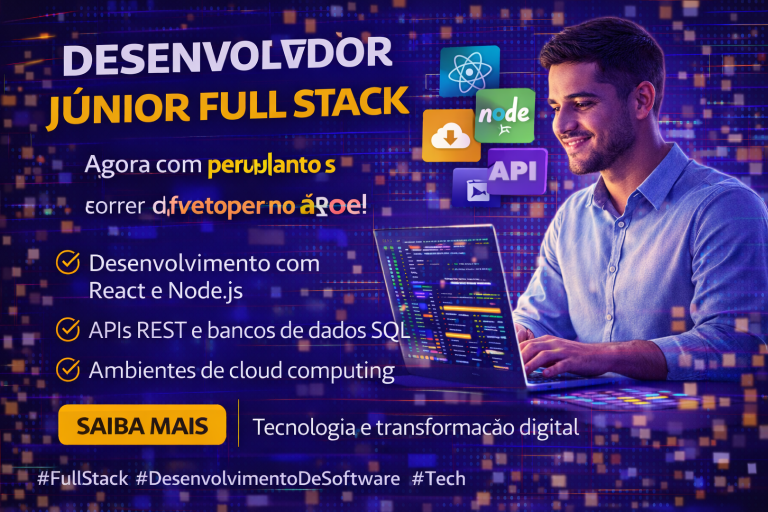 Desenvolvedor Júnior Full Stack: Como Construir Carreira em Desenvolvimento Web Moderno com React, Node.js, APIs e Cloud nas Empresas de Tecnologia