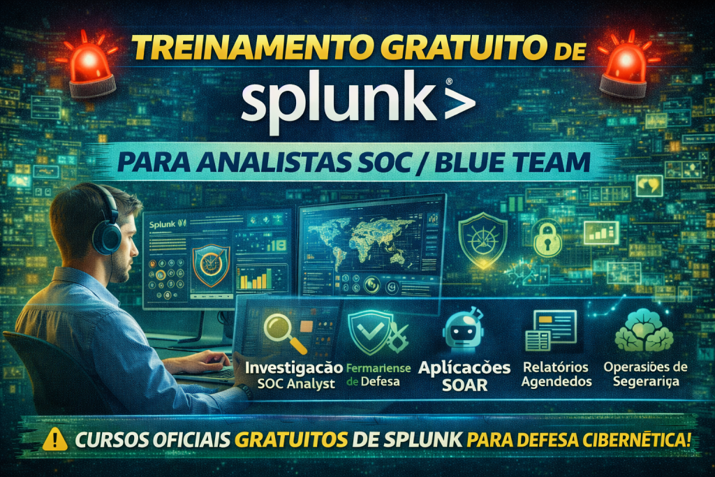 Treinamento Gratuito de Splunk para Analistas SOC e Blue Team: Como Desenvolver Habilidades em SIEM, Threat Hunting, Monitoramento de Segurança e Automação SOAR