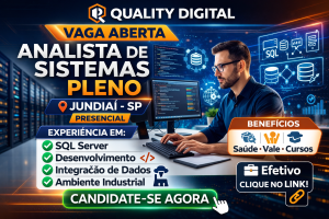 Quality Digital Abre Vaga para Analista de Sistemas Pleno em Jundiaí: Oportunidade para Profissionais com Experiência em SQL Server e Integração de Sistemas