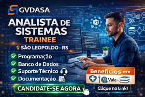 Empresa de Tecnologia Abre Vaga para Analista de Sistemas Trainee em São Leopoldo: Chance para Iniciar Carreira em Desenvolvimento e Suporte de Sistemas