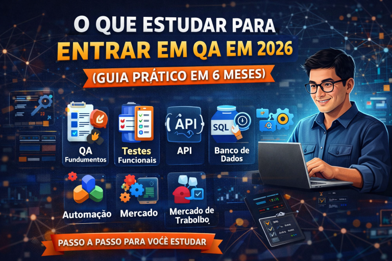 GUIA COMPLETO PARA ENTRAR NA ÁREA DE QA EM 2026: ROTEIRO DE ESTUDOS EM 6 MESES COM CONTEÚDOS GRATUITOS, PROJETOS PRÁTICOS E MATERIAIS ATUALIZADOS