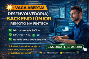 Oportunidade Remota em Tecnologia: Empresa do Ecossistema Financeiro Abre Vaga para Desenvolvedor Backend Júnior com Foco em Microsserviços e Cloud