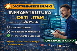 Empresa de Tecnologia da Construção Abre Estágio em Infraestrutura de TI e ITSM em São Paulo: Oportunidade para Iniciar Carreira em Suporte, Redes e Gestão de Serviços de TI