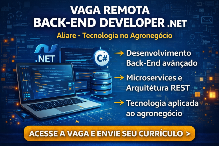 Vaga Remota para Back-End Developer .NET na Aliare: Oportunidade para Desenvolvedores que Querem Trabalhar com Tecnologia no Agronegócio