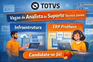 Vagas de Analista de Suporte Técnico Júnior na TOTVS: Oportunidades em Infraestrutura Cloud e ERP Protheus em uma das Maiores Empresas de Tecnologia do Brasil