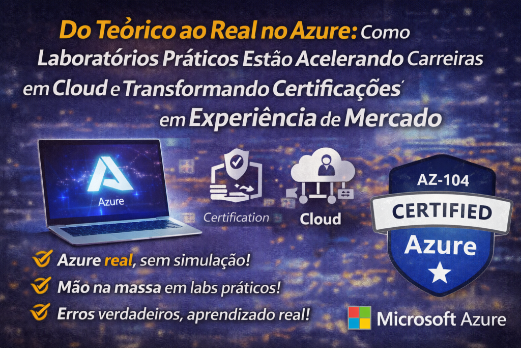 Do Teórico ao Real no Azure: Como Laboratórios Práticos Estão Acelerando Carreiras em Cloud e Transformando Certificações em Experiência de Mercado